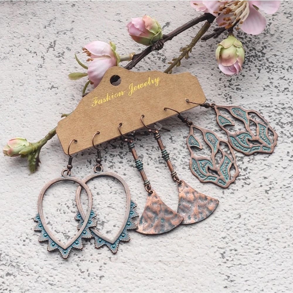 B2G1 Tribal Bohemian Vintage Statement Earrings